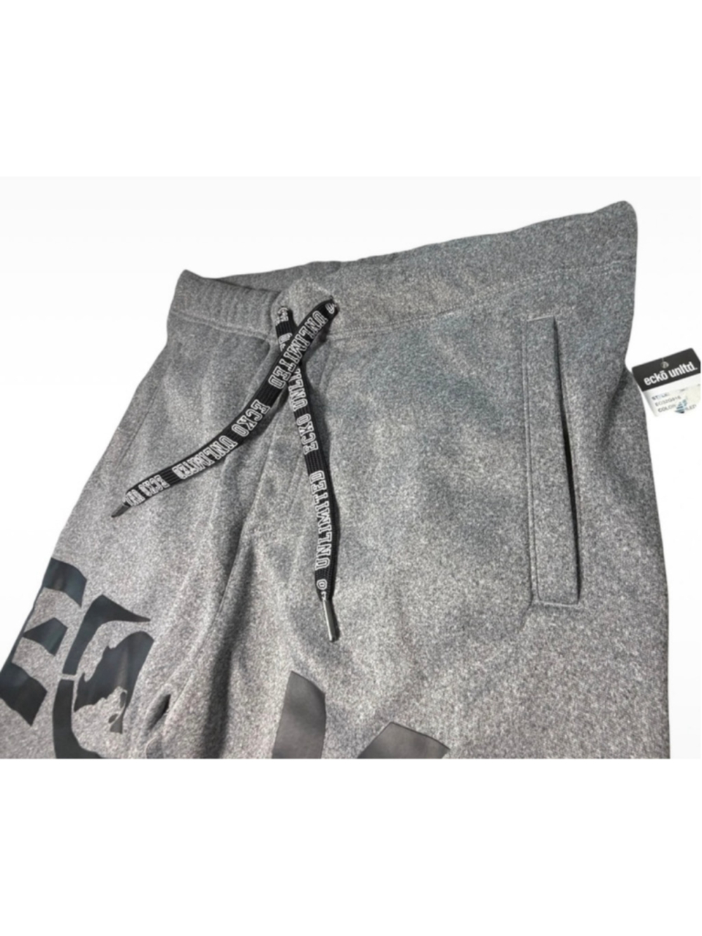 Men's Ecko Unltd. Jogger Sweatpants Size L Grey Black - Picture 4 of 5